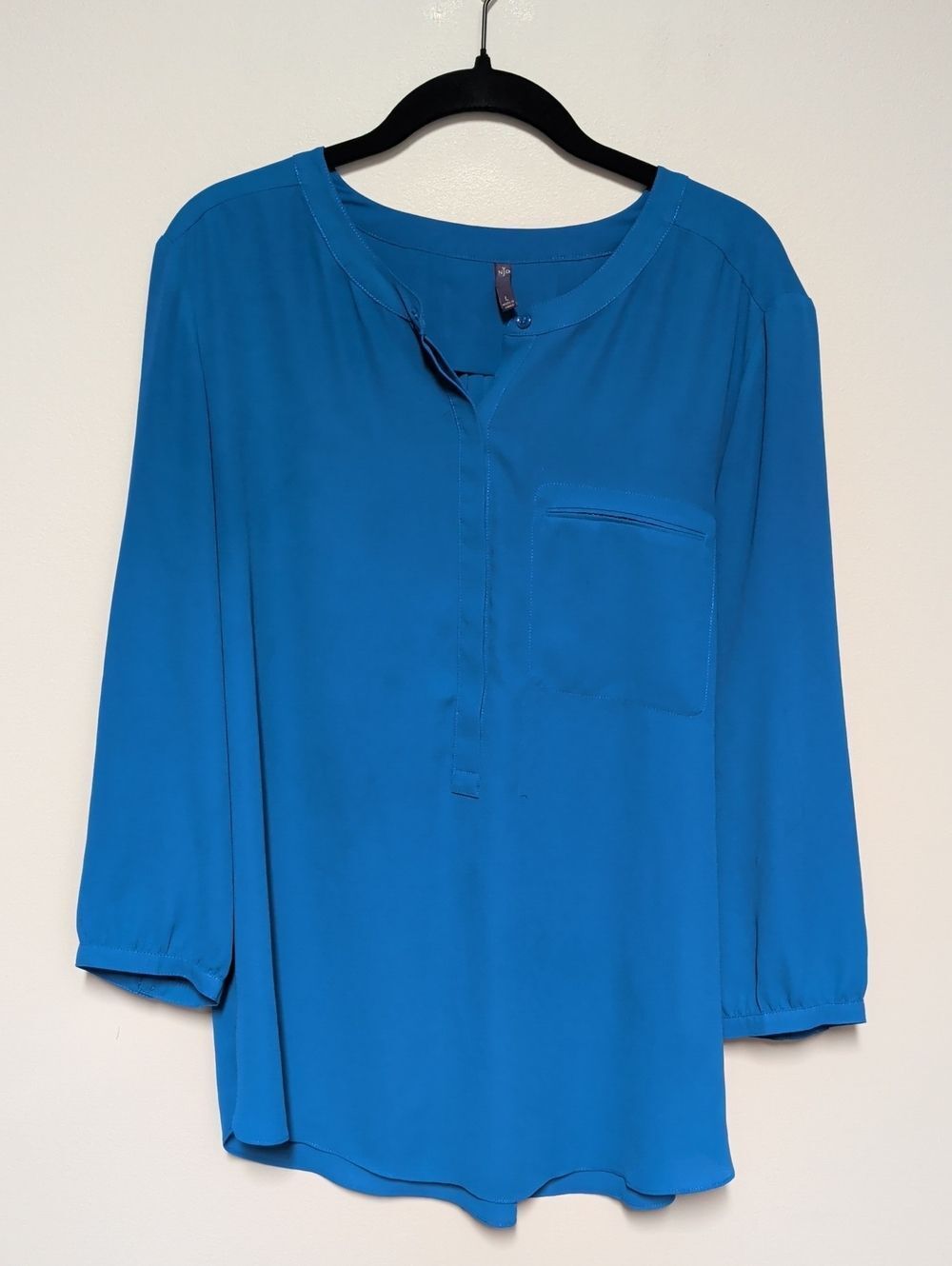 NYDJ Bright Blue Long Sleeve Pullover Tunic